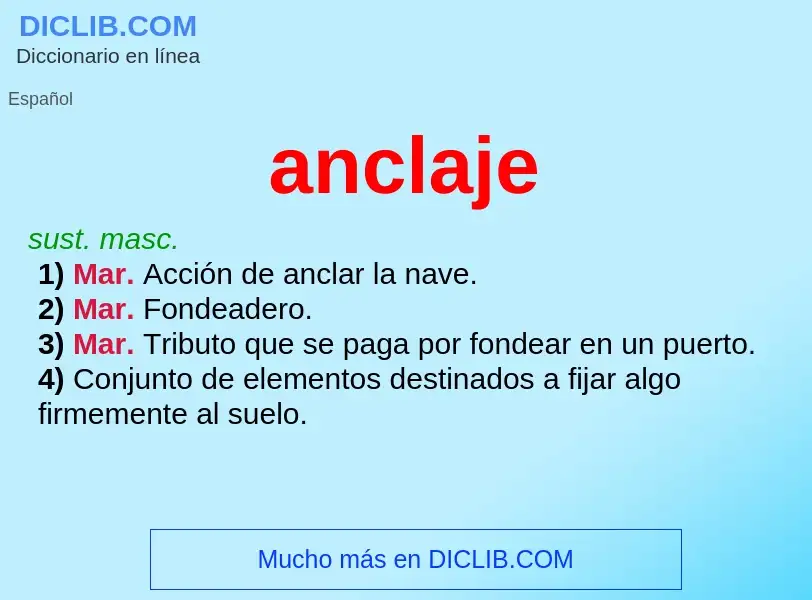 Wat is anclaje - definition