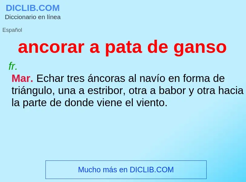 O que é ancorar a pata de ganso - definição, significado, conceito