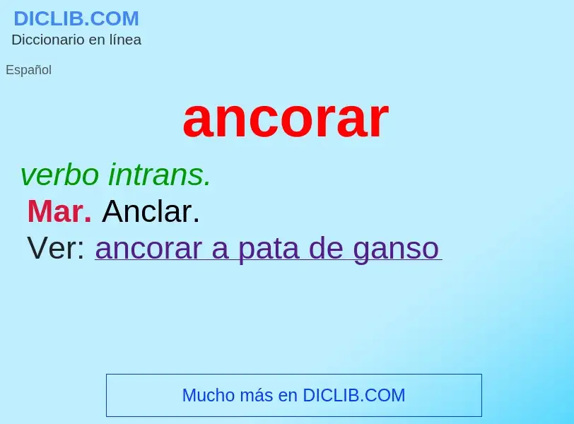 Was ist ancorar - Definition