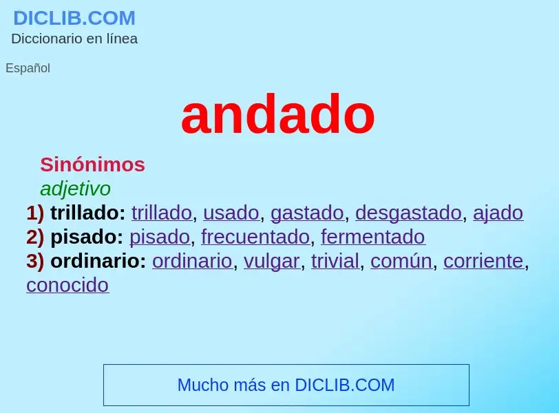 Wat is andado - definition