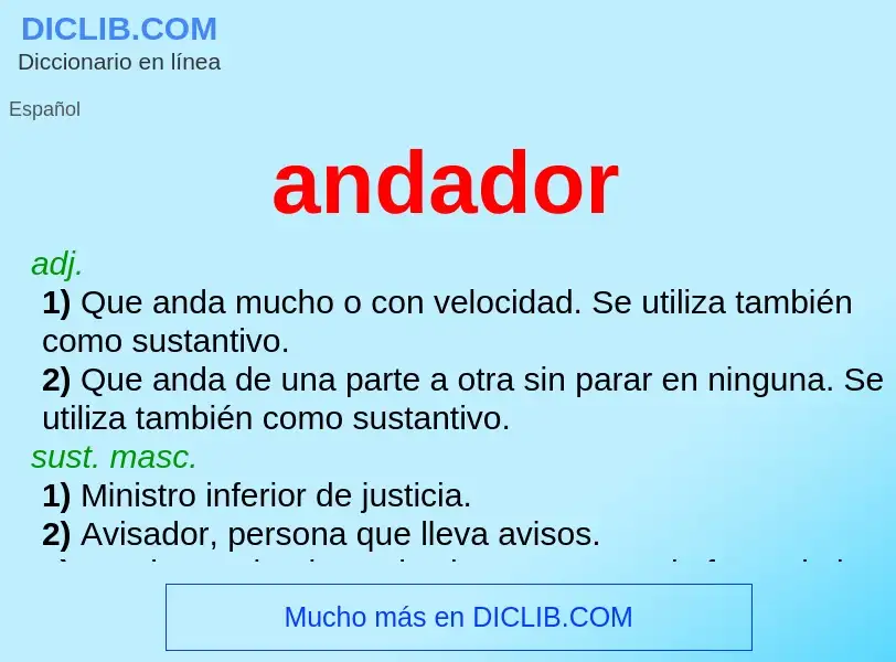 Wat is andador - definition