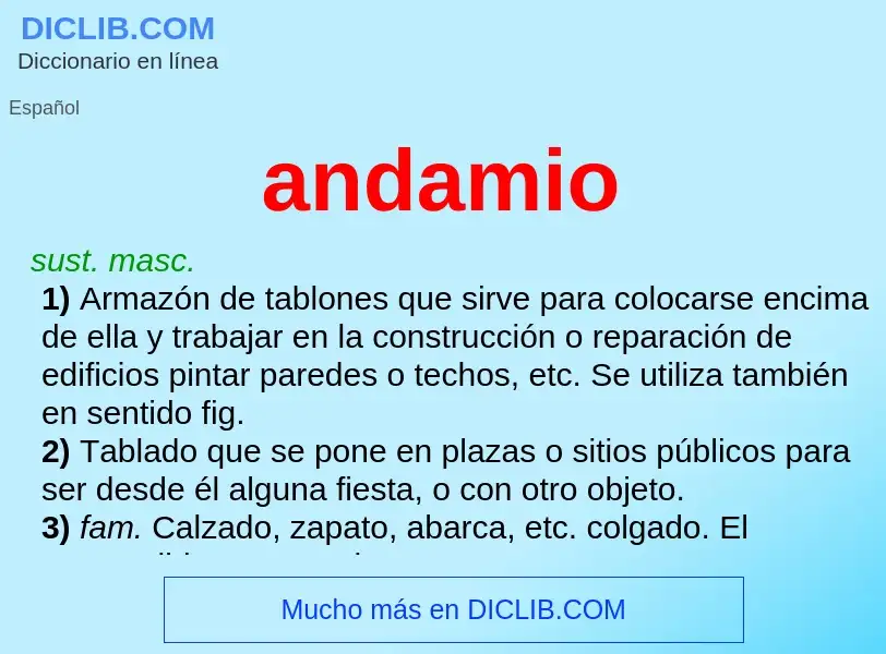 What is andamio - meaning and definition