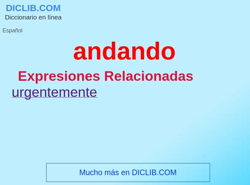 What is andando - definition