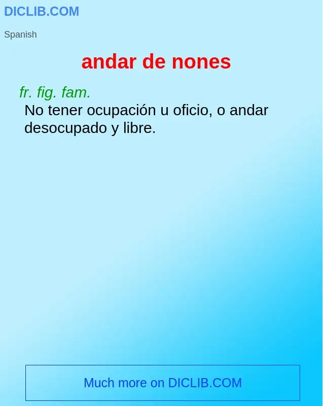 What is andar de nones - definition