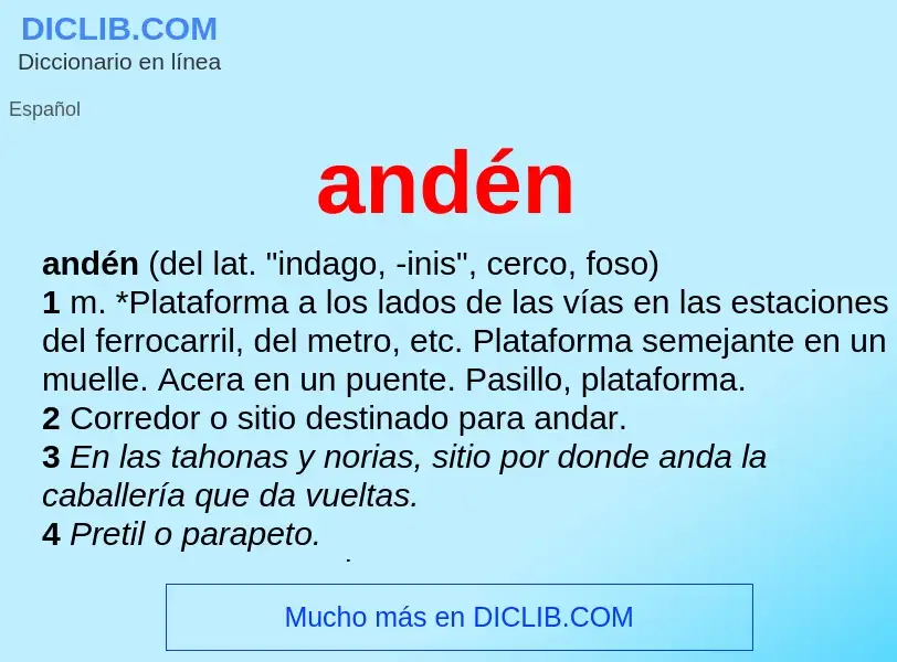 What is andén - definition