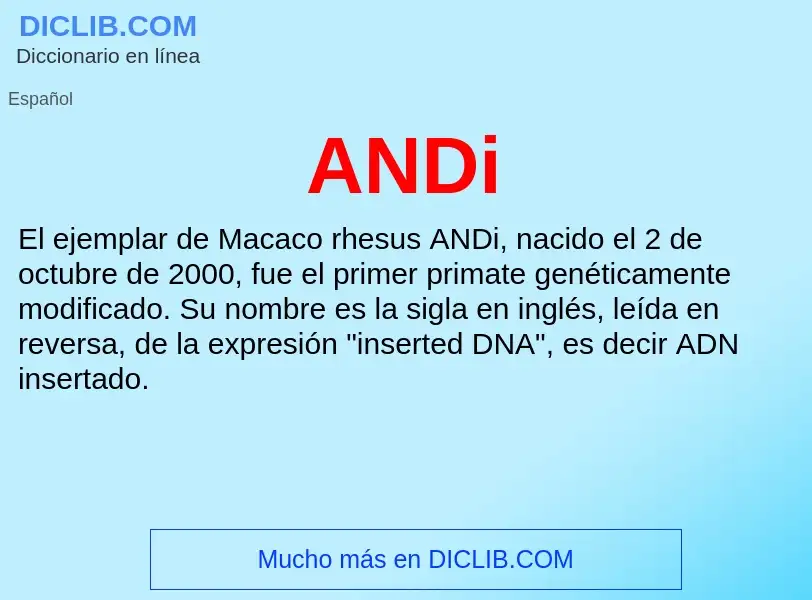 ¿Qué es ANDi? - significado y definición