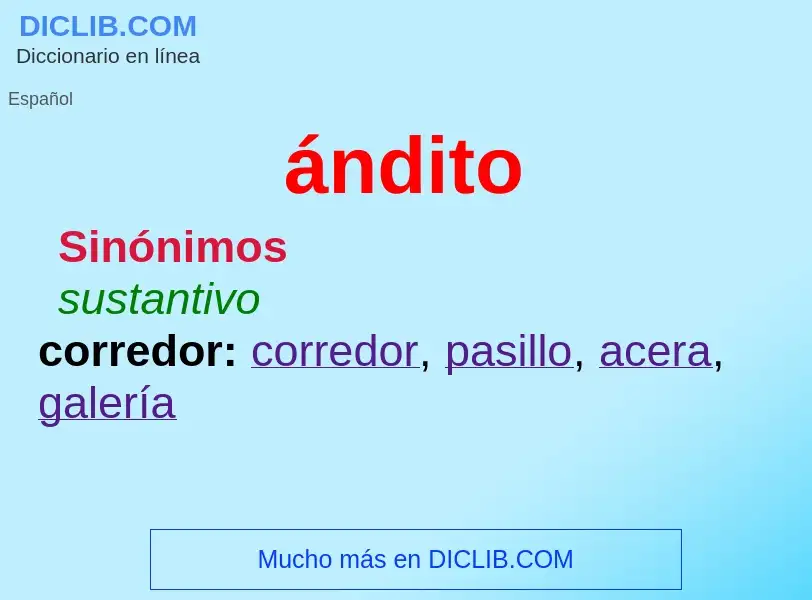 ¿Qué es ándito? - significado y definición