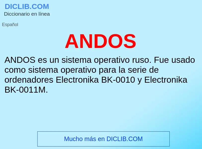 ¿Qué es ANDOS? - significado y definición