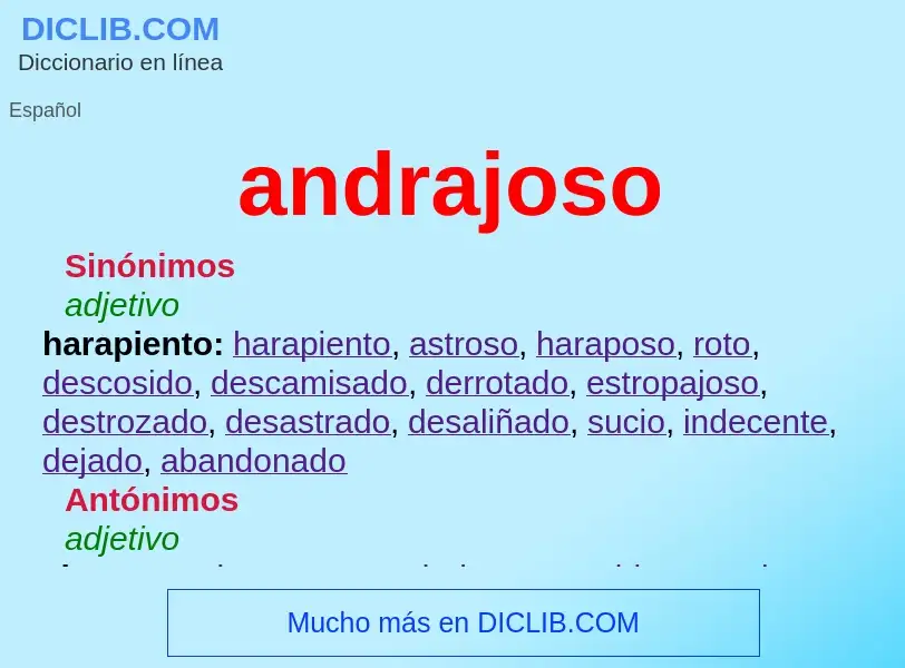 O que é andrajoso - definição, significado, conceito