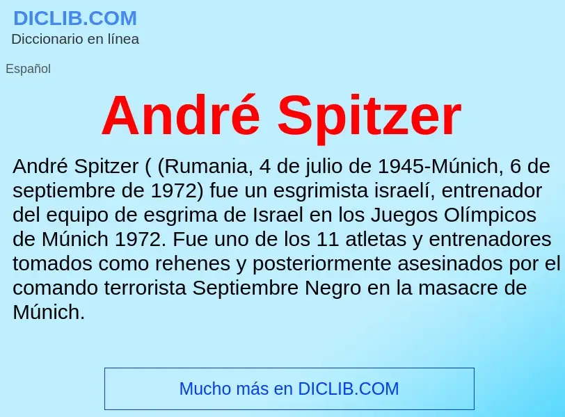 Что такое André Spitzer - определение