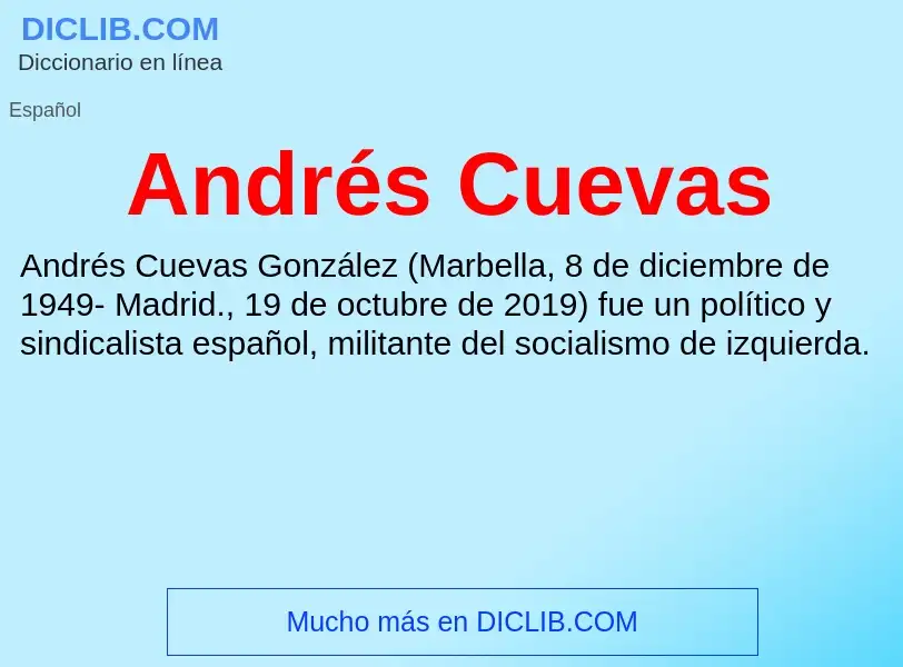 ¿Qué es Andrés Cuevas? - significado y definición