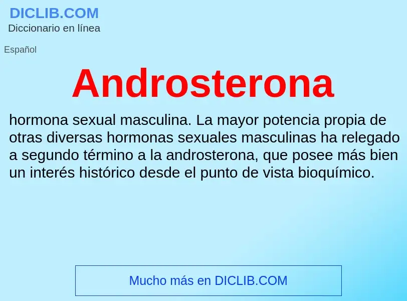 ¿Qué es Androsterona? - significado y definición