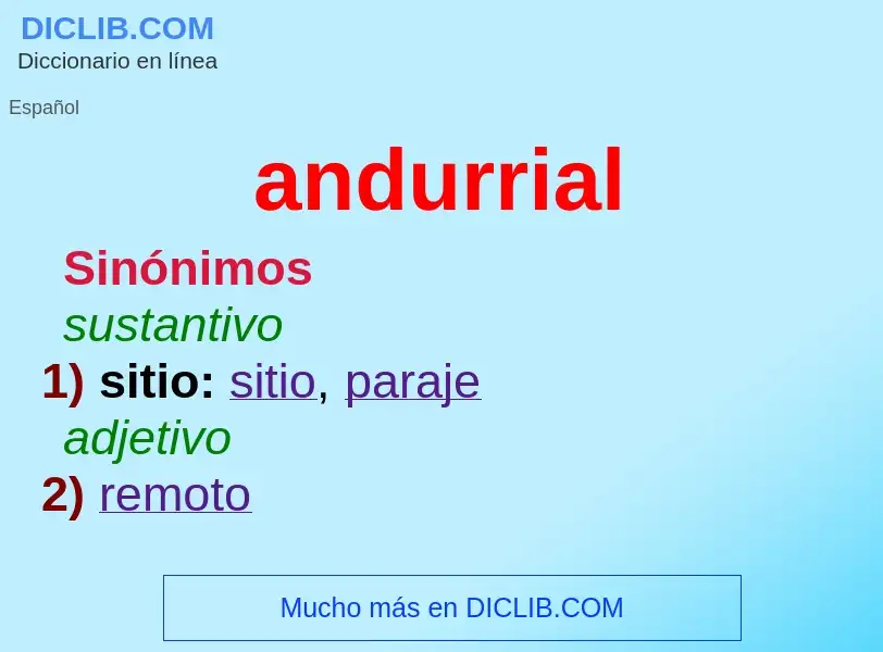 Wat is andurrial - definition