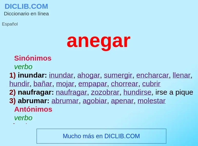 What is anegar - meaning and definition