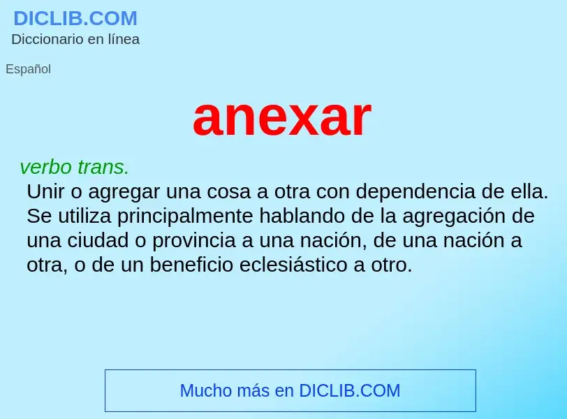 Wat is anexar - definition