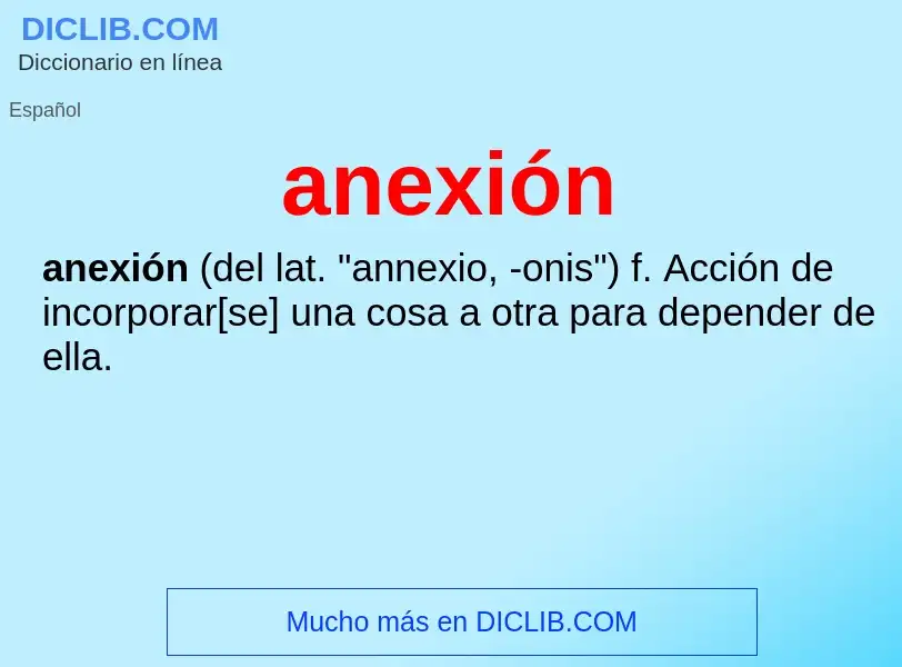 Wat is anexión - definition