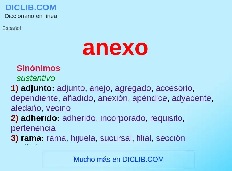 What is anexo - definition