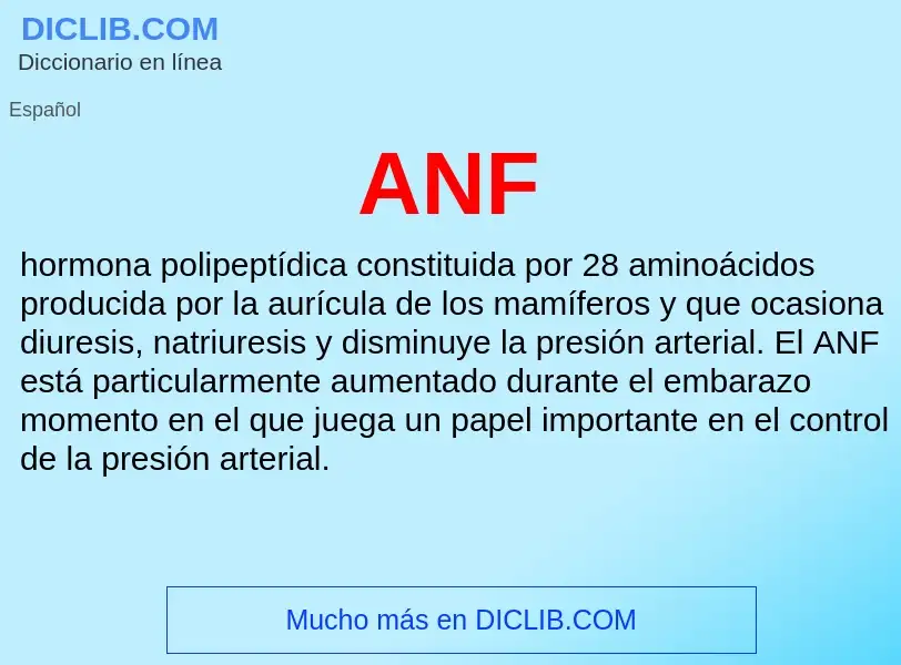 ¿Qué es ANF? - significado y definición