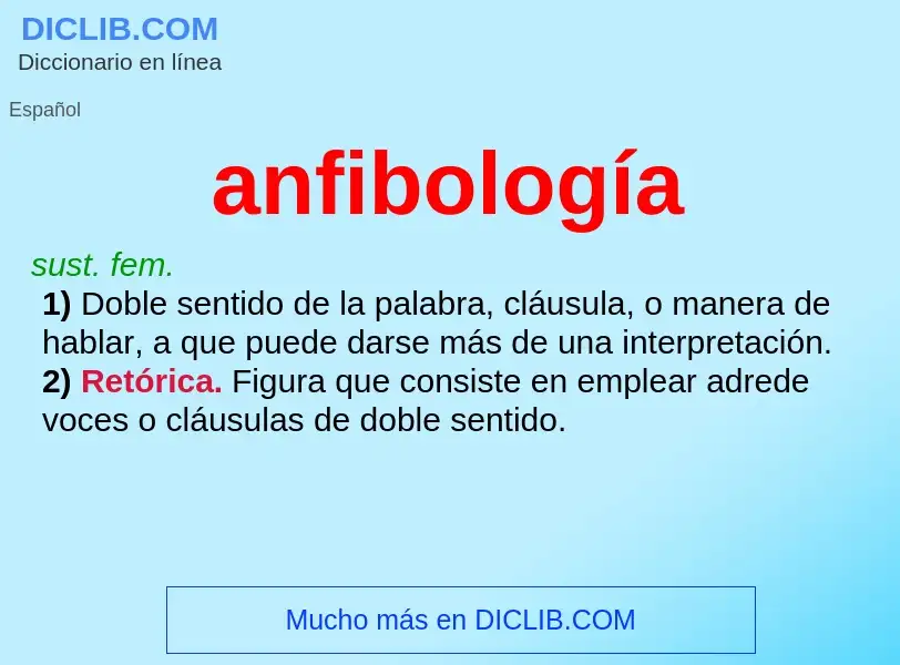 Wat is anfibología - definition