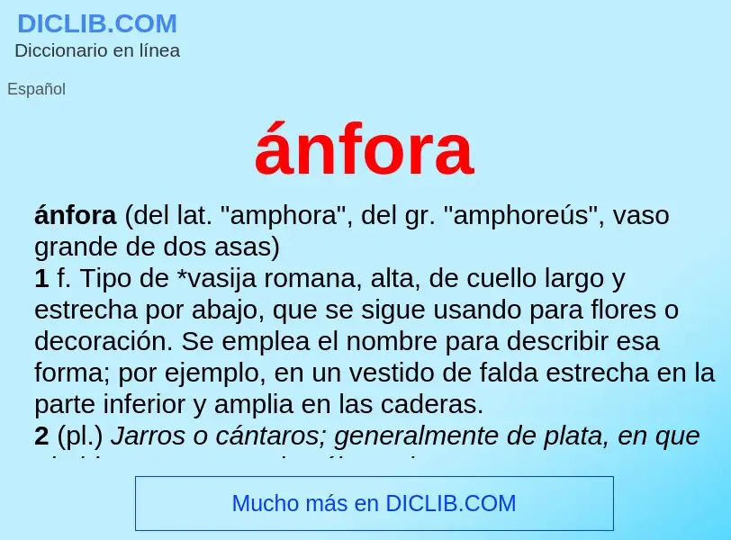 Wat is ánfora - definition