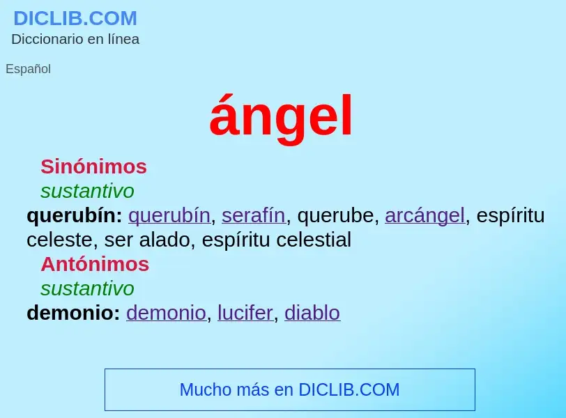 Was ist ángel - Definition