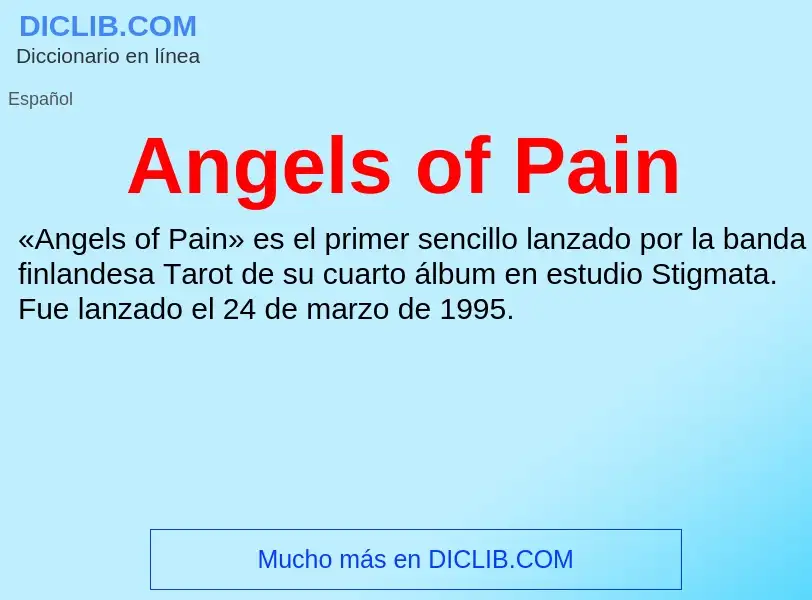 Что такое Angels of Pain - определение