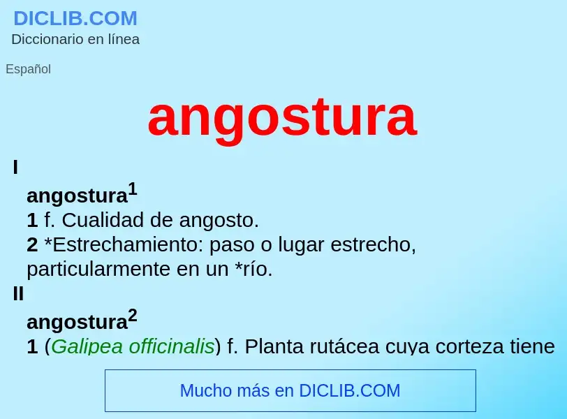 What is angostura - definition