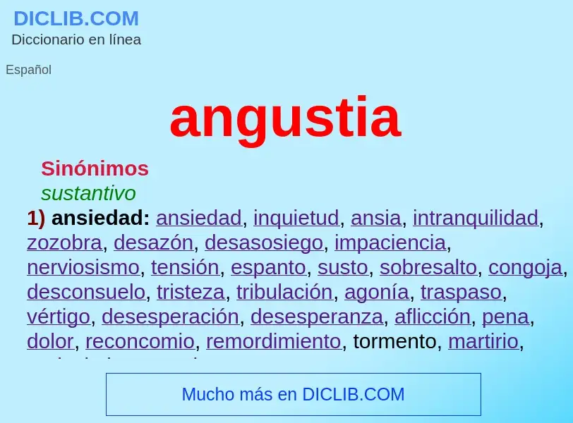 Wat is angustia - definition