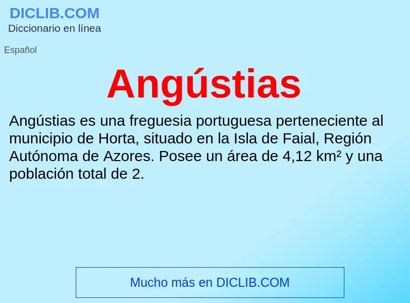 What is Angústias - definition