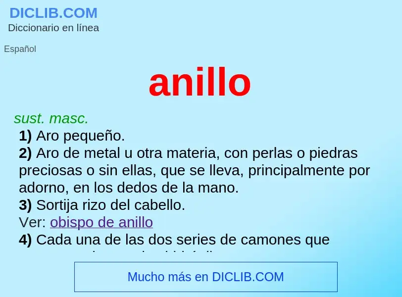 ¿Qué es anillo? - significado y definición