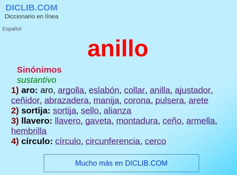 Wat is anillo - definition