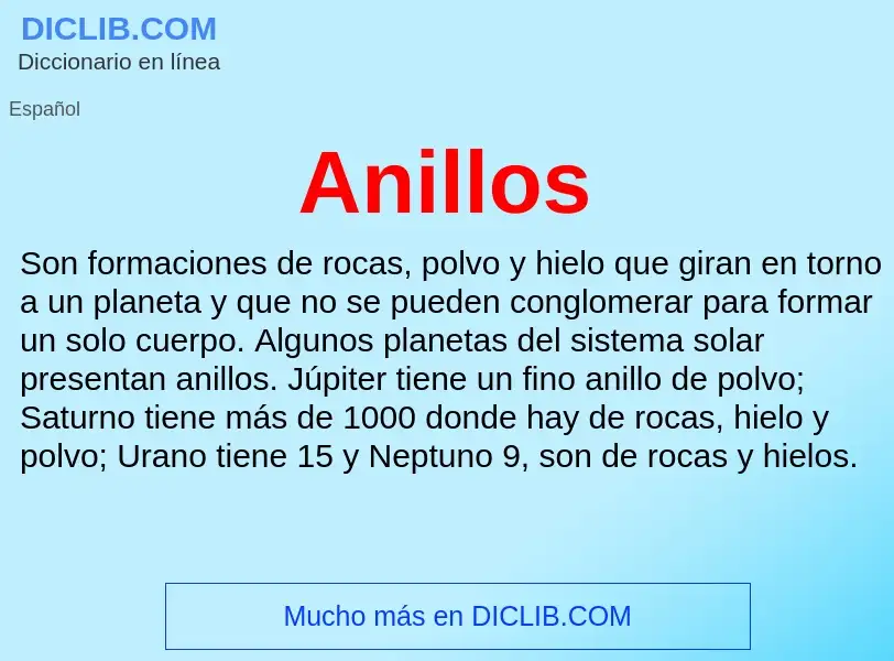 ¿Qué es Anillos? - significado y definición