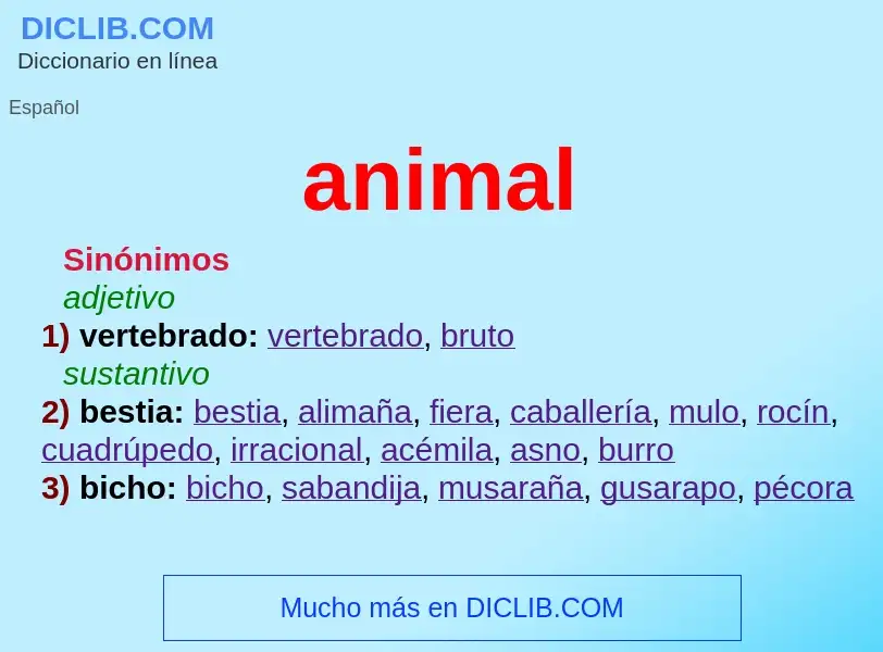 What is animal - definition