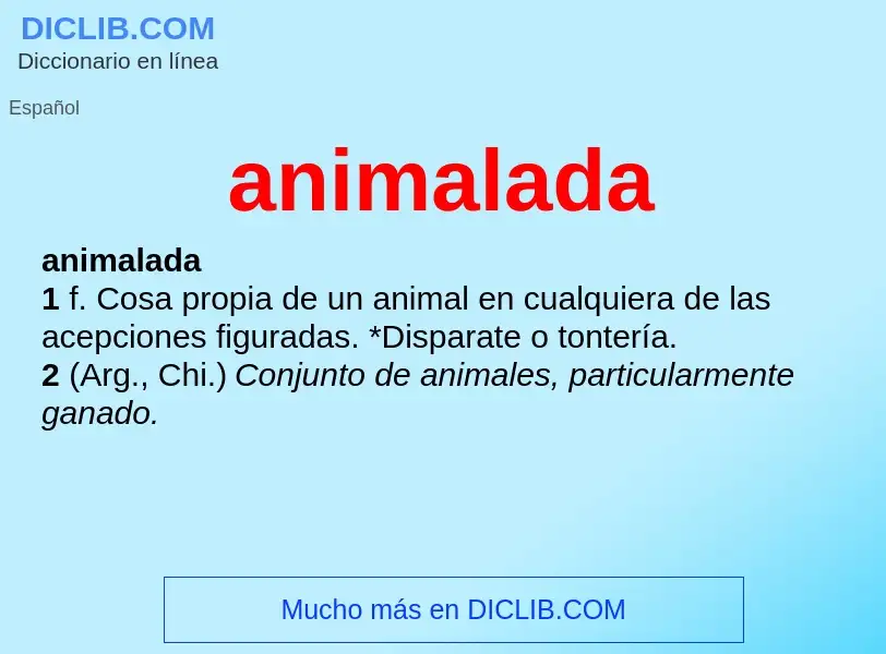 What is animalada - definition