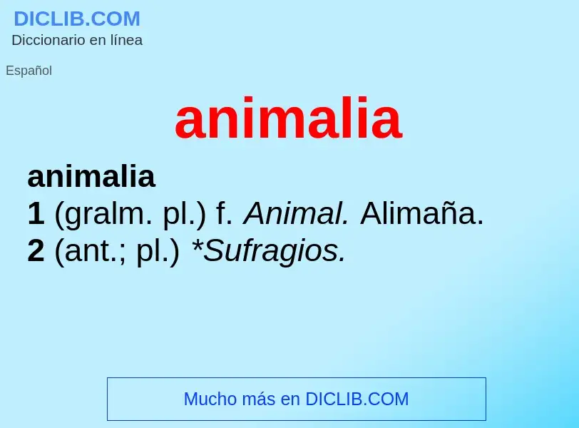 ¿Qué es animalia? - significado y definición