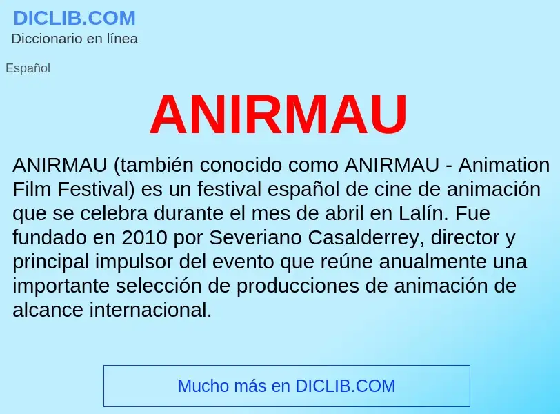 ¿Qué es ANIRMAU? - significado y definición