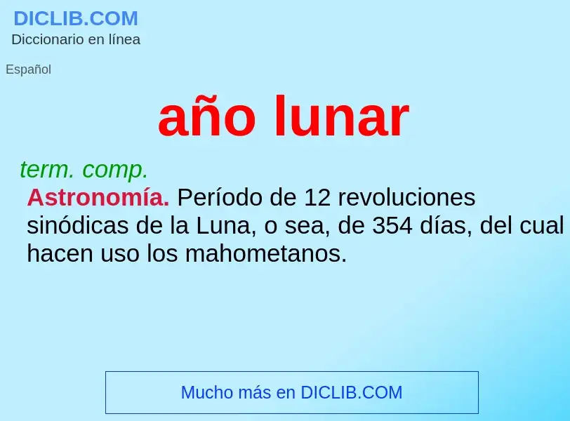 ¿Qué es año lunar? - significado y definición