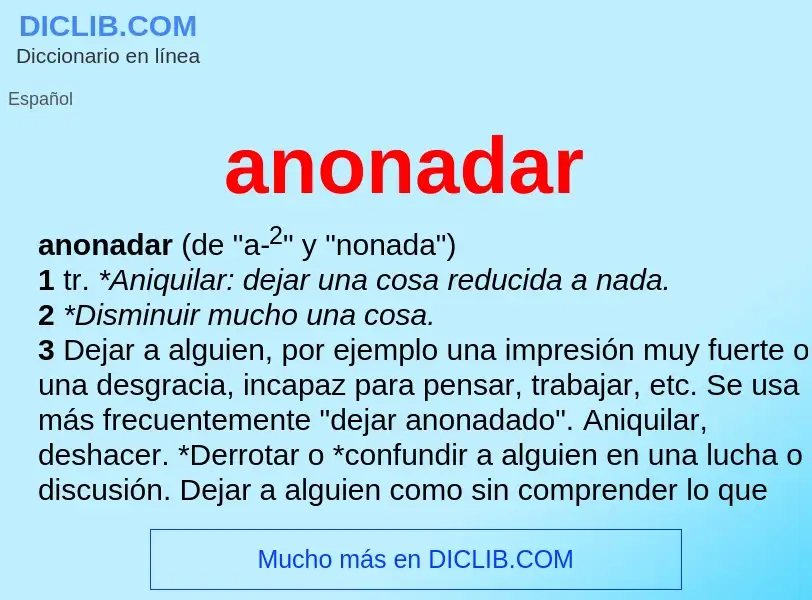 What is anonadar - meaning and definition