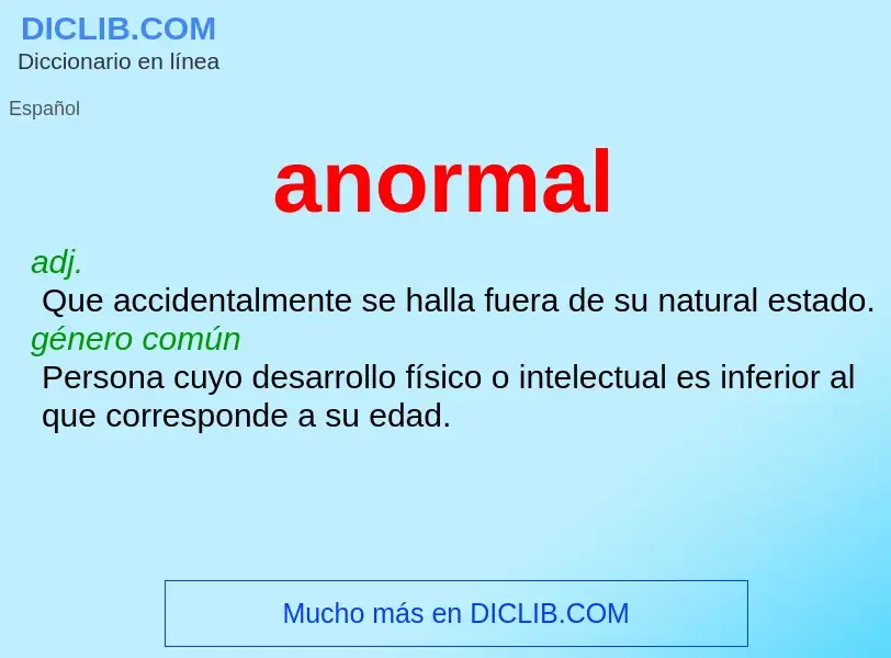 What is anormal - definition