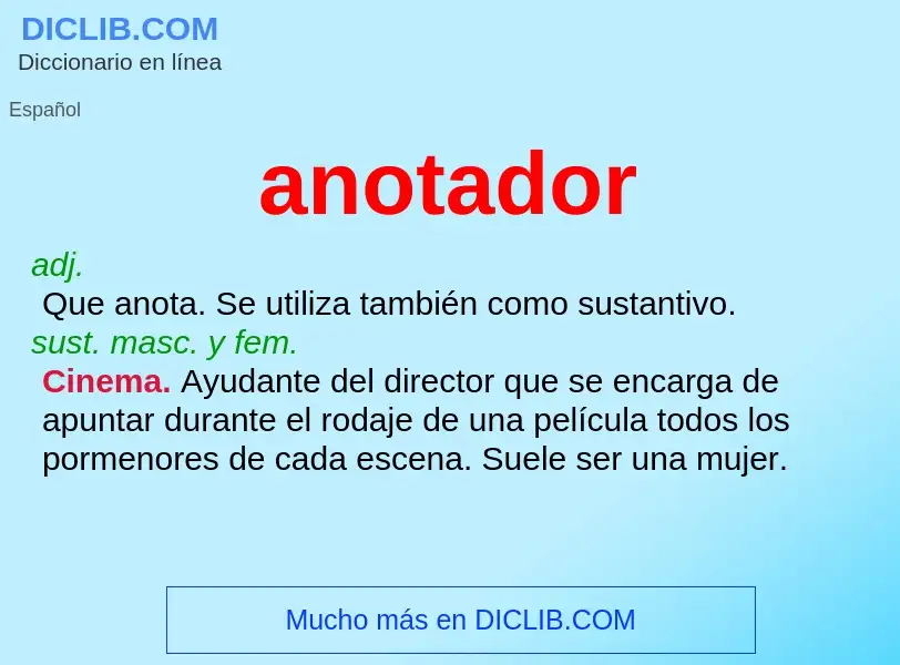 Was ist anotador - Definition