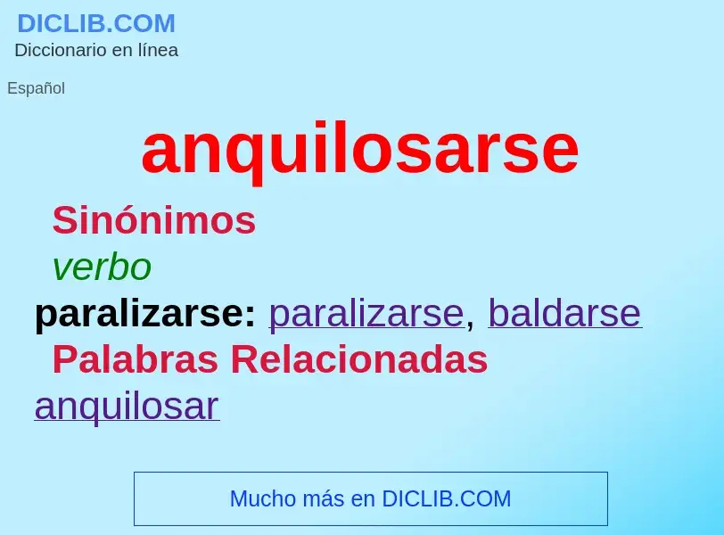 Wat is anquilosarse - definition