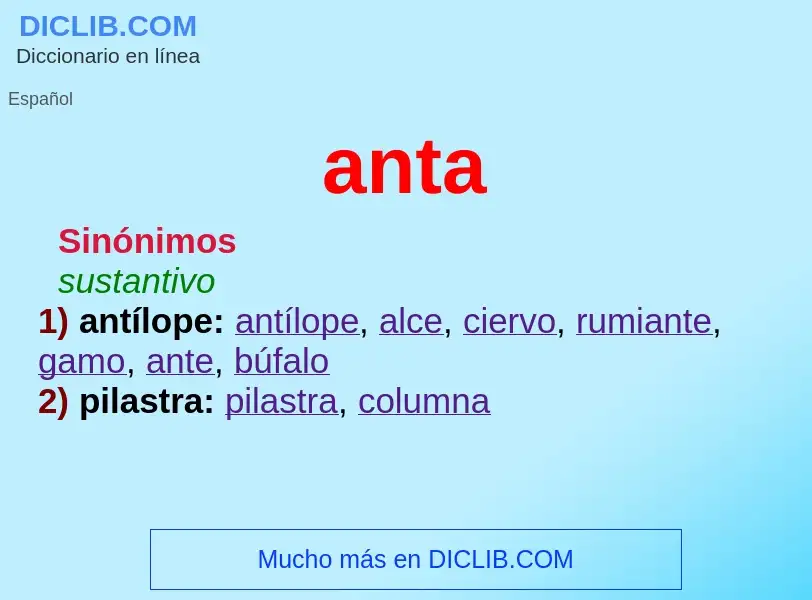 Wat is anta - definition