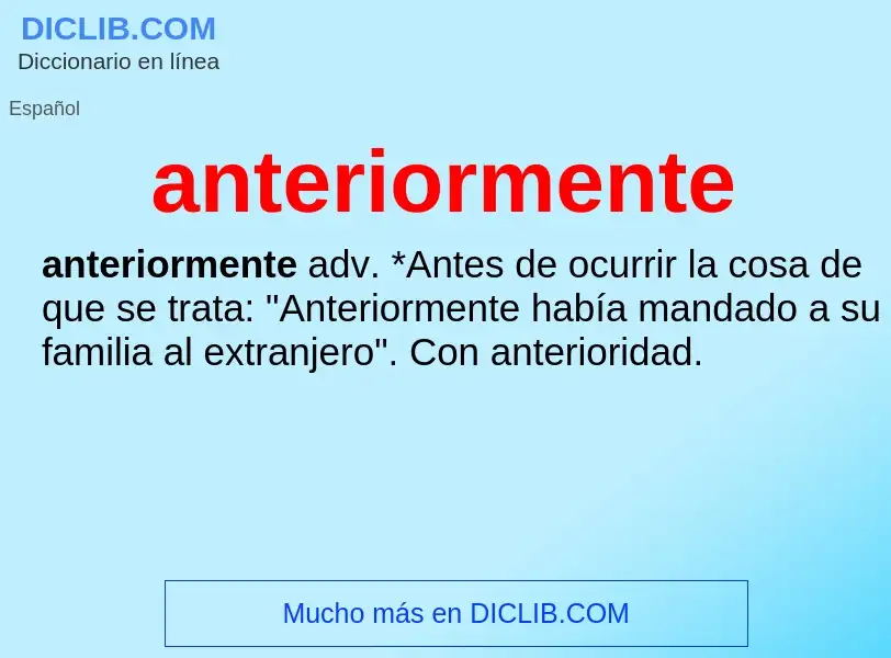 Was ist anteriormente - Definition