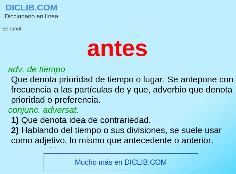 What is antes - definition