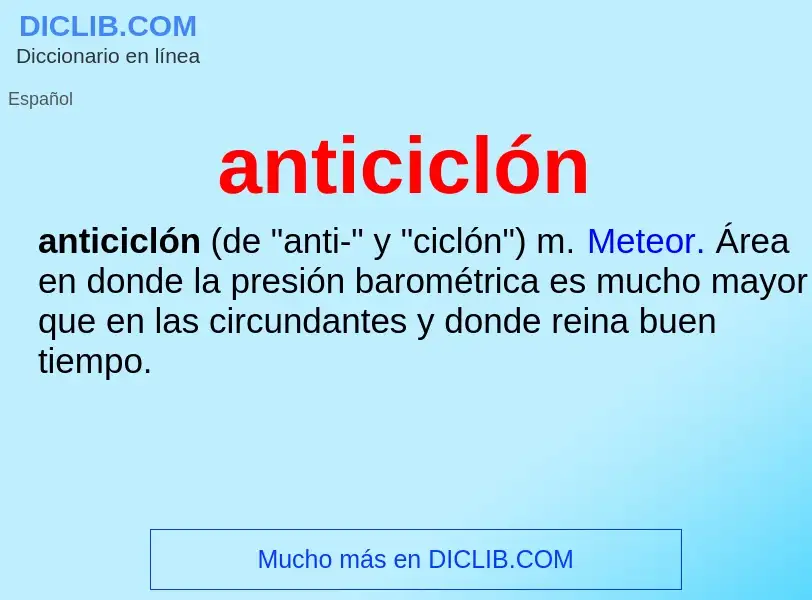 Wat is anticiclón - definition