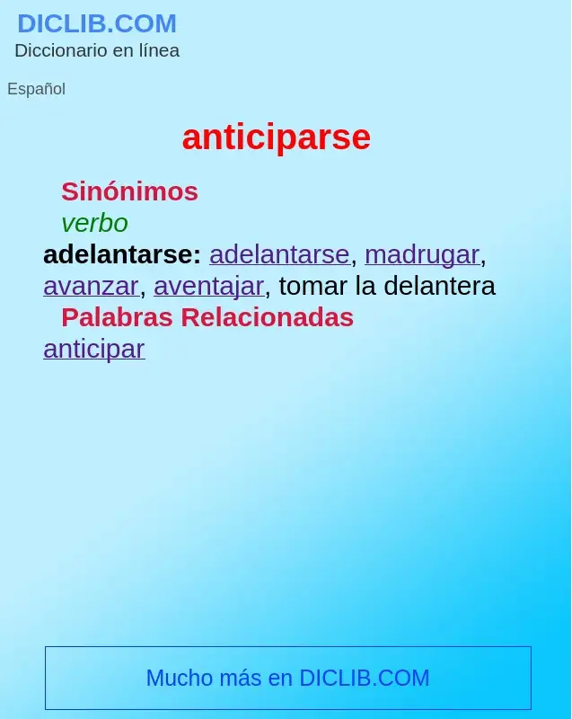 What is anticiparse - definition