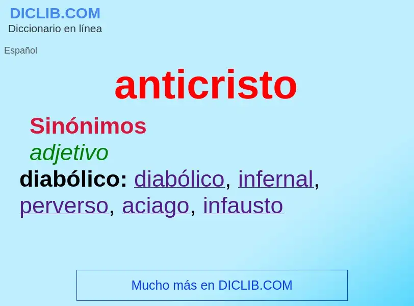 What is anticristo - definition