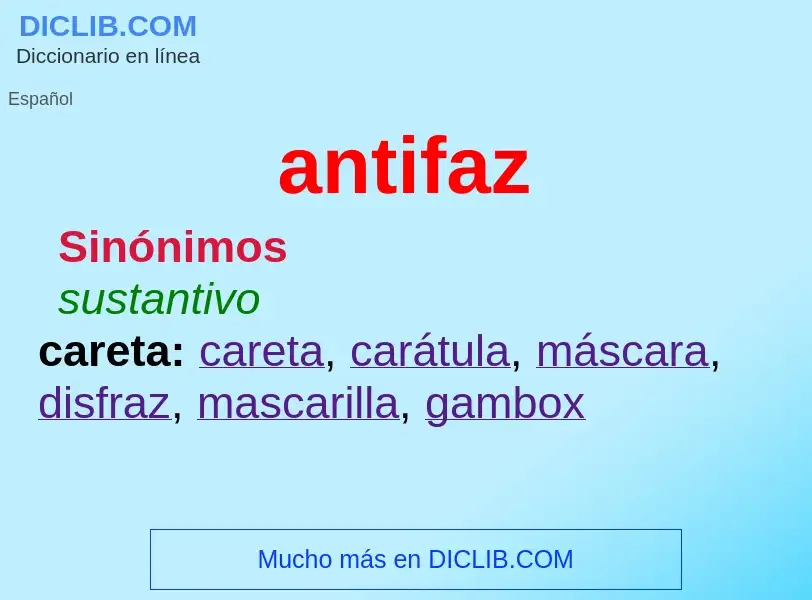 O que é antifaz - definição, significado, conceito