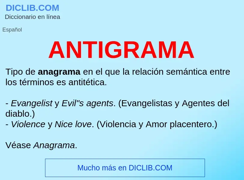 ¿Qué es ANTIGRAMA? - significado y definición