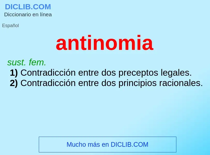 What is antinomia - definition